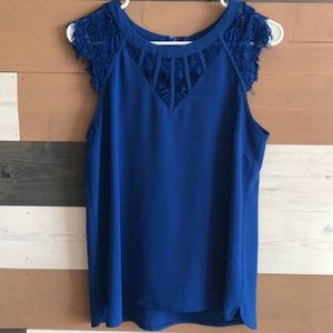 NWOT Royal Blue Woman’s Top, awesome detail! NWOT
